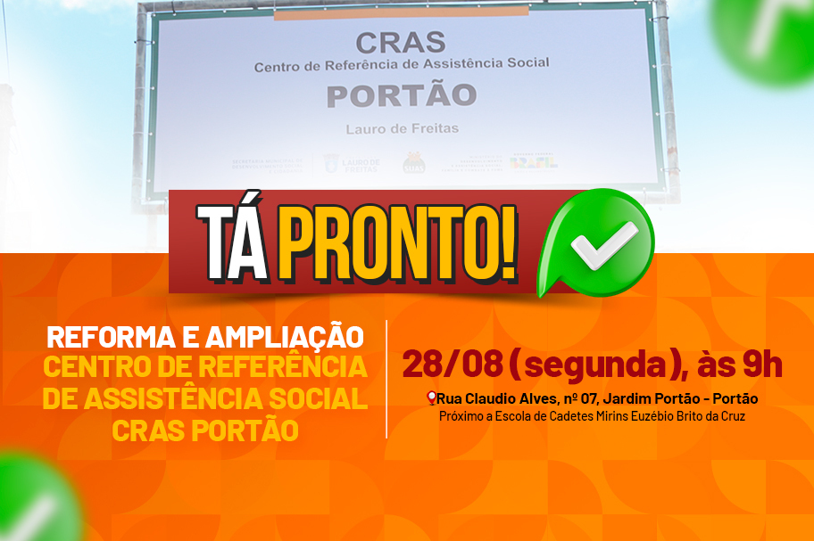 Requalificado, Prefeitura reinaugura CRAS de Port�o nesta segunda (28); local tamb�m vai contar com servi�os do Cad�nico