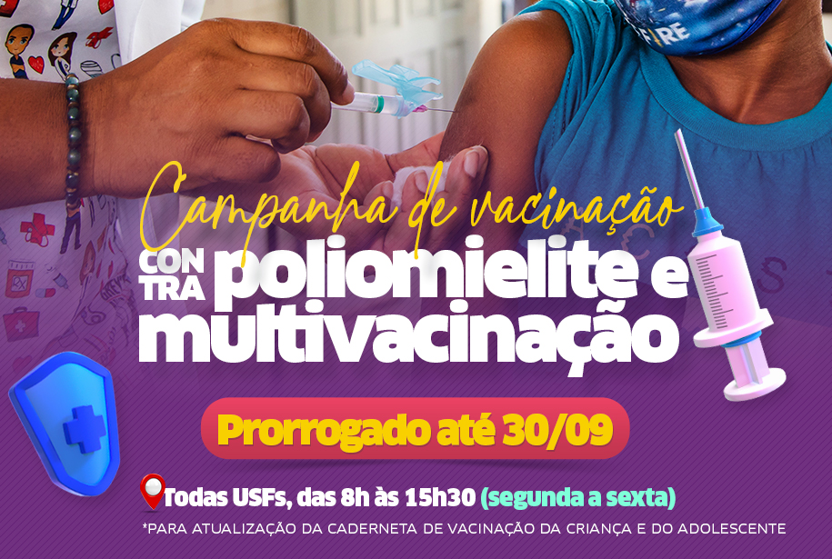 Campanha de vacina��o contra Poliomielite e Multivacina��o � prorrogada at� dia 30 em Lauro de Freitas 