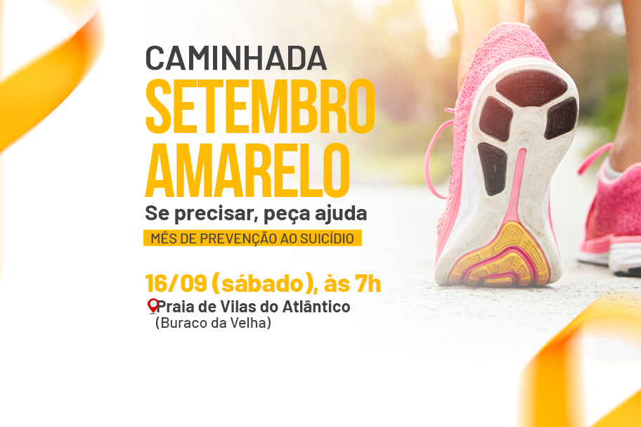 Setembro Amarelo: Lauro de Freitas promove caminhada e atividades de bem-estar neste s�bado (16)