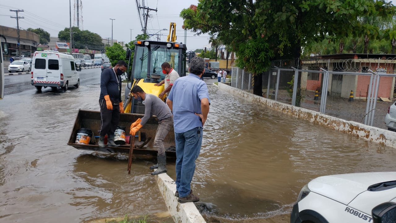 Aes preventivas evitam ocorrncias causadas pelas fortes chuvas em Lauro de Freitas