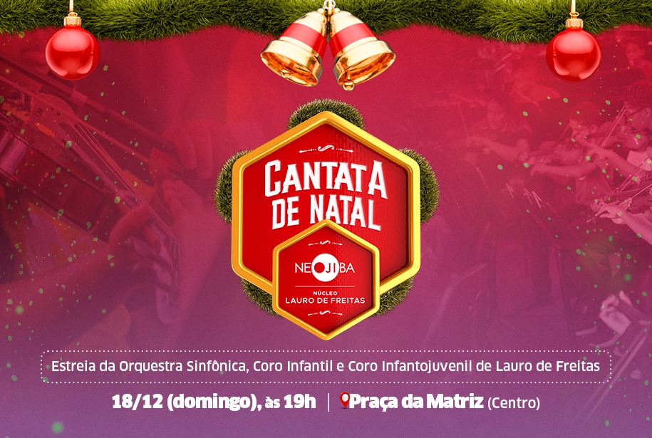 Pra�a da Matriz de Lauro de Freitas recebe Cantata de Natal com orquestra e corais do NEOJIBA neste domingo (18)